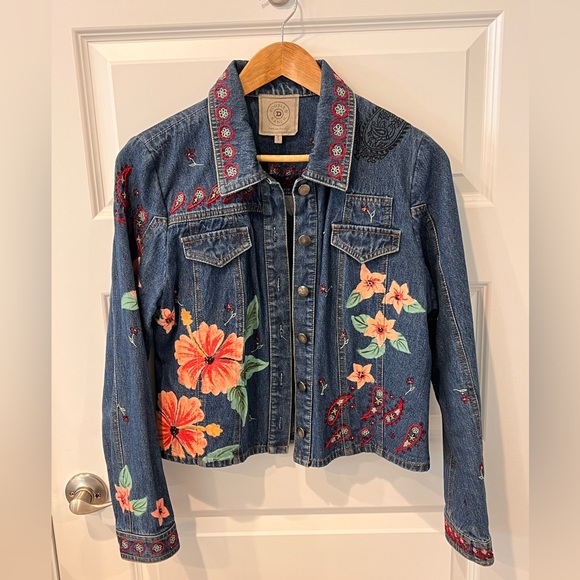 Double D Ranch Jackets & Coats Vintage Double D Ranch Hand Painted